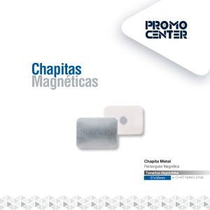 CHAPA METAL RECTANGULAR MAGNETICA ND 37X58MM