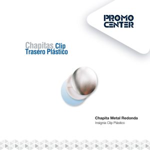 CHAPA METAL REDONDA INSIGNIA CLIP PLASTICO