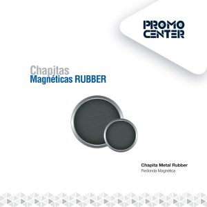 CHAPA METAL RUBBER REDONDA MAGNETICA