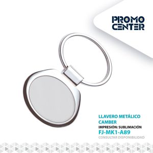 LLAVERO MET SUBLIMACION CAMBER CON CAJA INDIVIDUAL NEGRA